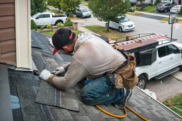 Professional Gutter Repair And Installation technician working in Searsboro, IA